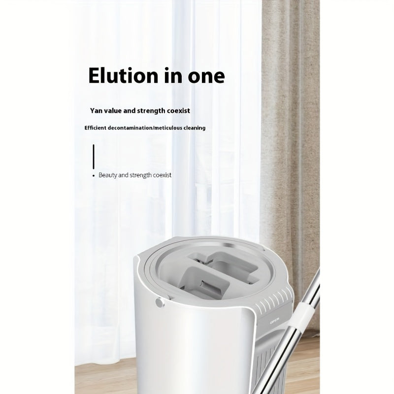 O'z-o'zidan siqiladigan tekis mopu to'plami, zanglamaydigan po'latdan yasalgan tutqich va chelak - Qo'llar bilan ishlatmasdan, quruq va nam mop dizayni bilan yashash xonangizni oson tozalang, qo'llaringizni ishlatmasdan siqish oson.