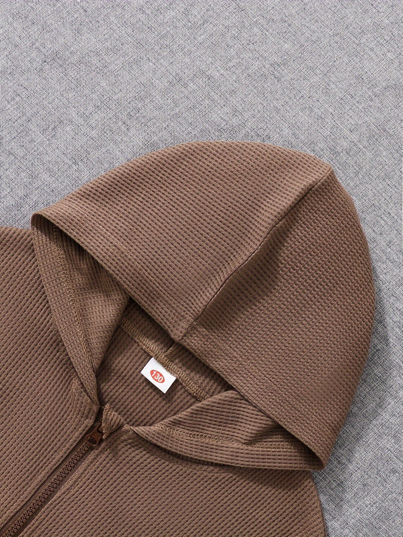 Girls' Casual Solid Color Hooded Cardigan Set for Outdoor Wear Spring Fall