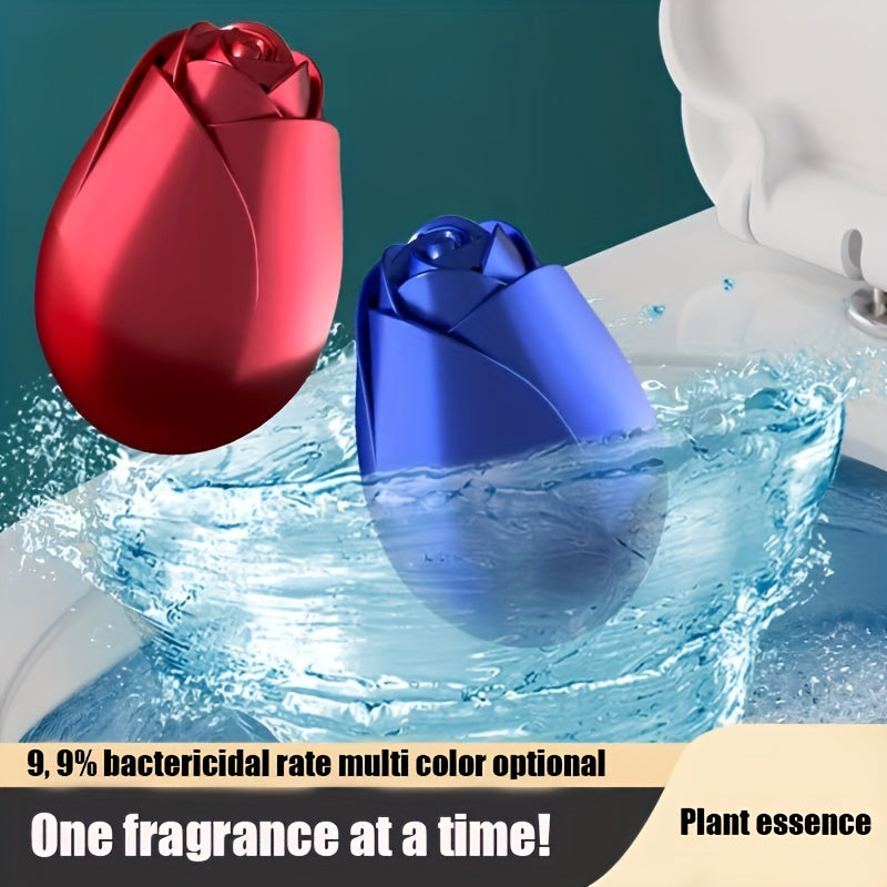 Rose-Shaped Automatic Toilet Cleaner Gel Long-Lasting Residue-Free Household Bathroom Tool