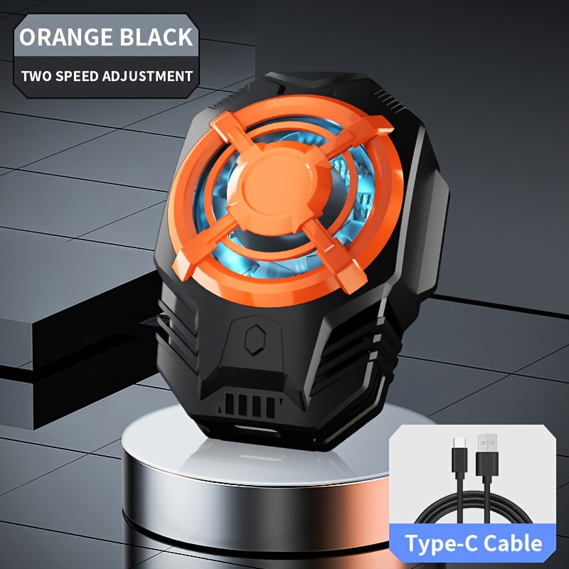 Phone cooling pad with adjustable back clip dual-speed cooling ice-sealed semiconductor USB powered