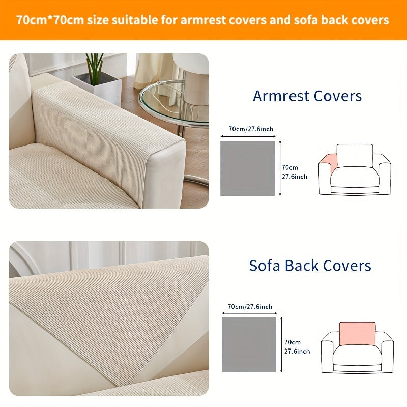 Chenille Sofa Cover Spill-Resistant Pet-Friendly Non-Slip Machine Washable Protector for Various Sofa Sizes