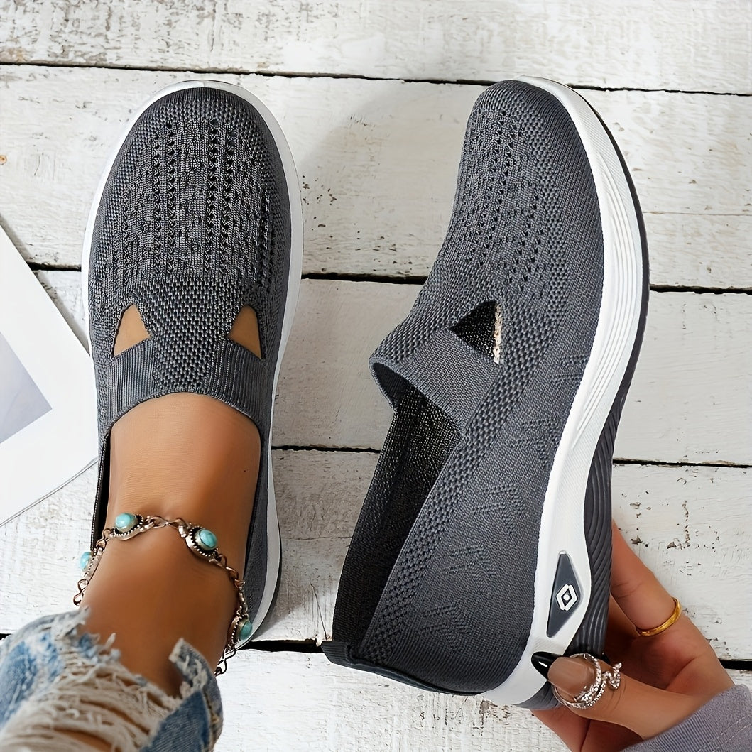 Women's Mesh Slip-On Sneakers Lightweight Breathable Walking Shoes
