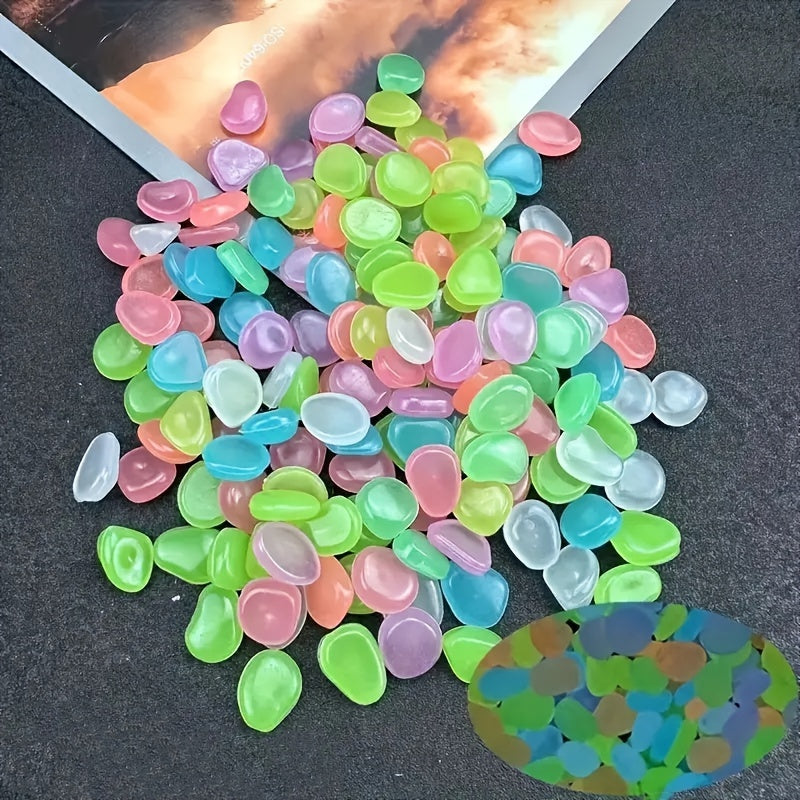 1200 Glowing Landscape Stones for Decoration in Flower Pots Pathways Aquariums and Starry Sky