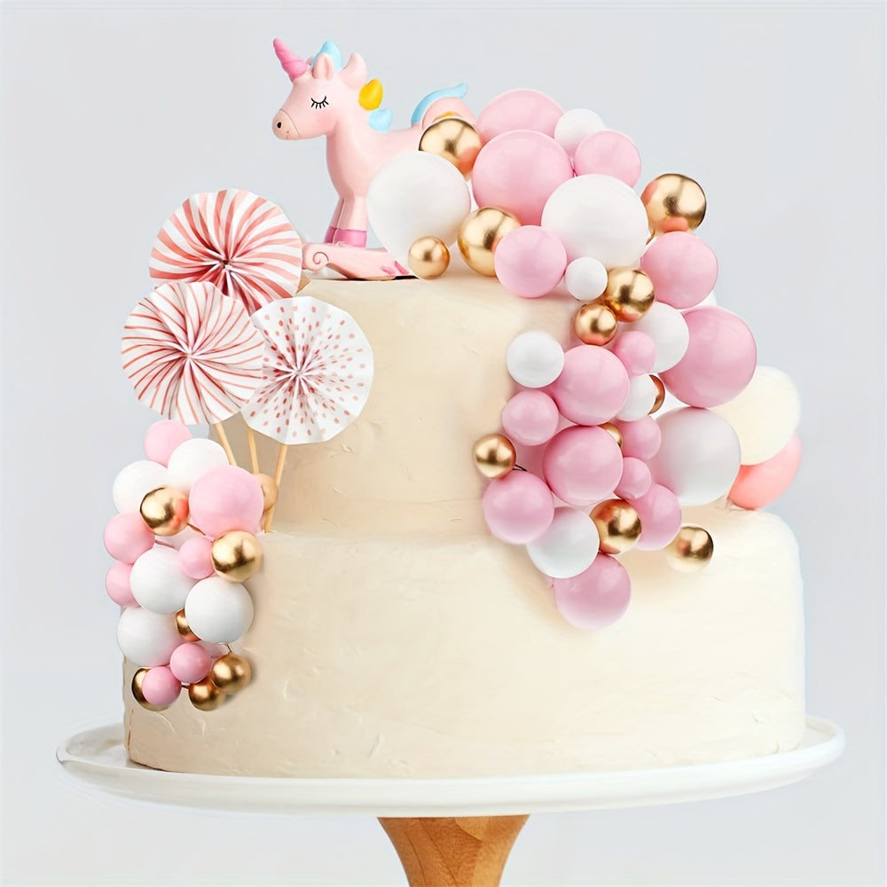 Taqdimotlar va tug'ilgan kunlar uchun 5 o'lchamdagi rang-barang ko'pikli to'p shirinliklar uchun toppers