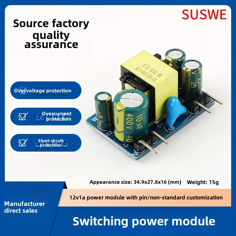 220V to 12V 1A Isolated Switch Power Supply Module AC-DC Step-Down Power Supply