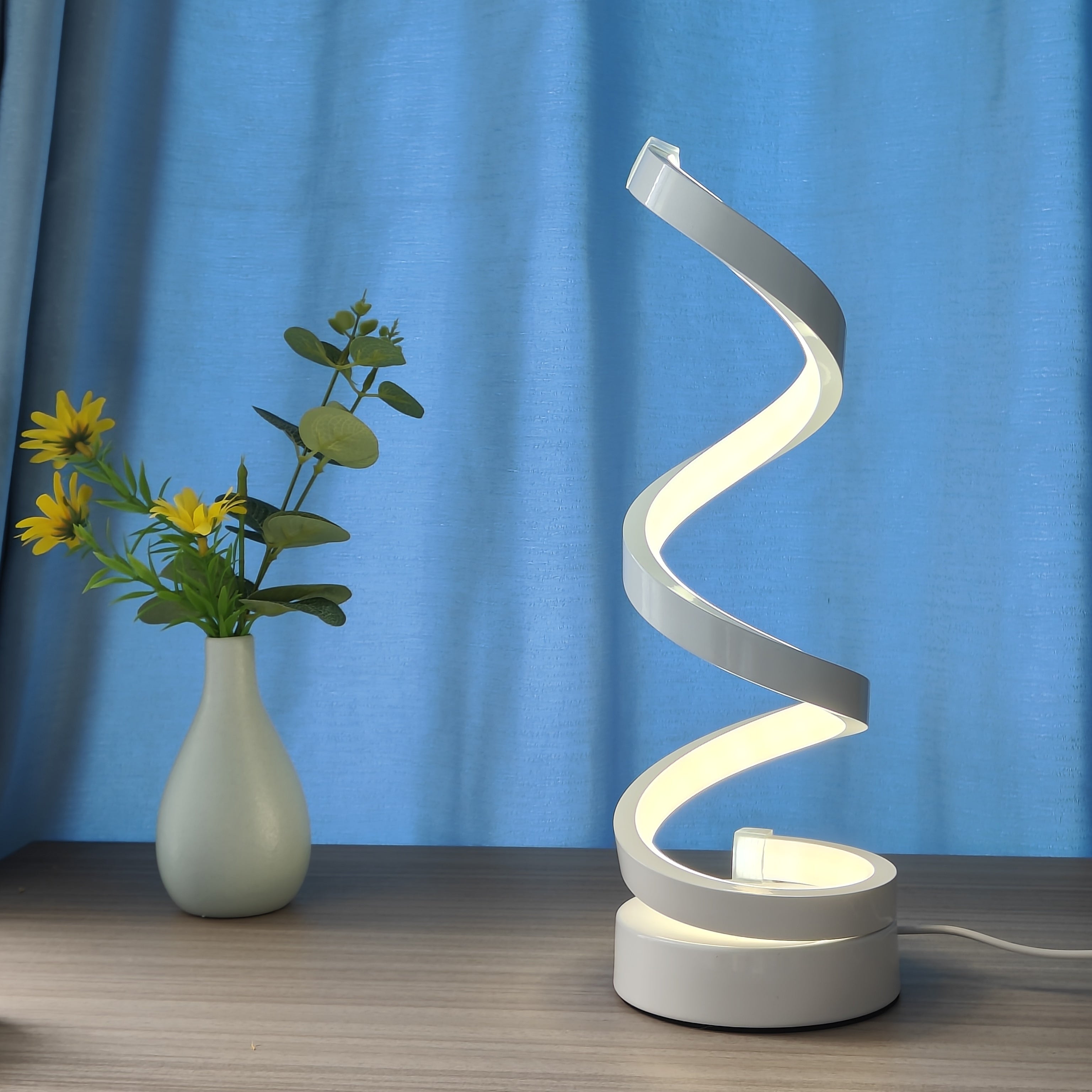 Dimmable LED Desk Lamp with Adjustable Gooseneck USB Powered Metal Finish Multiple Colors