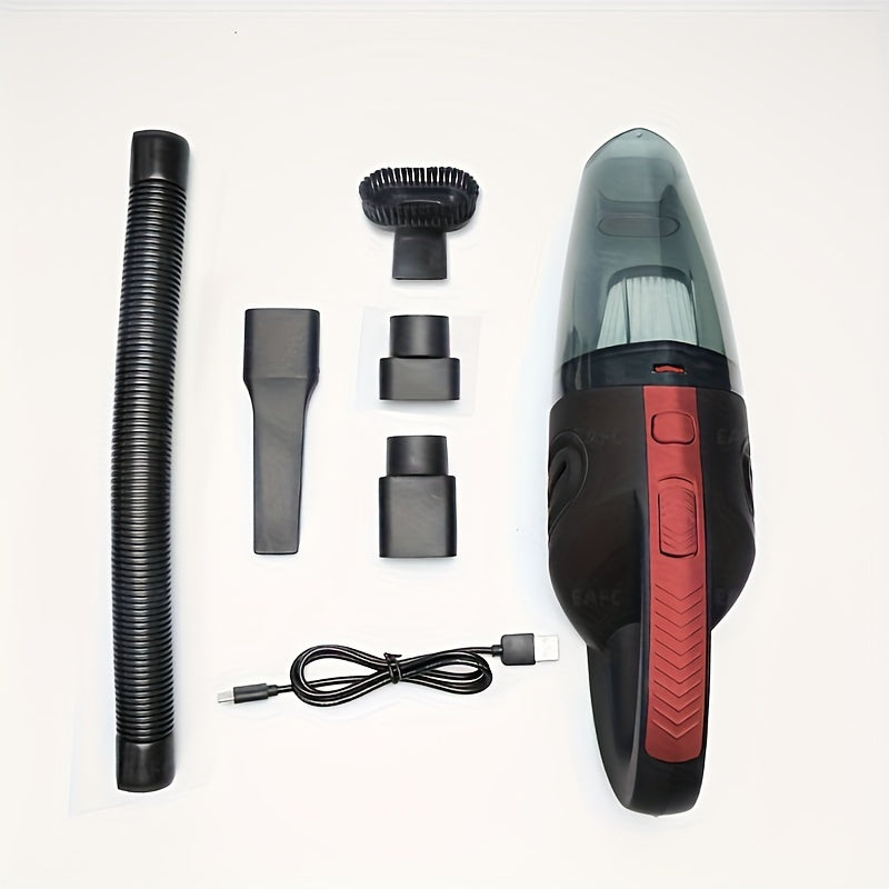 Портативный автомобильный пылесос с большой емкостью, мощной всасывающей силой, аккумуляторный