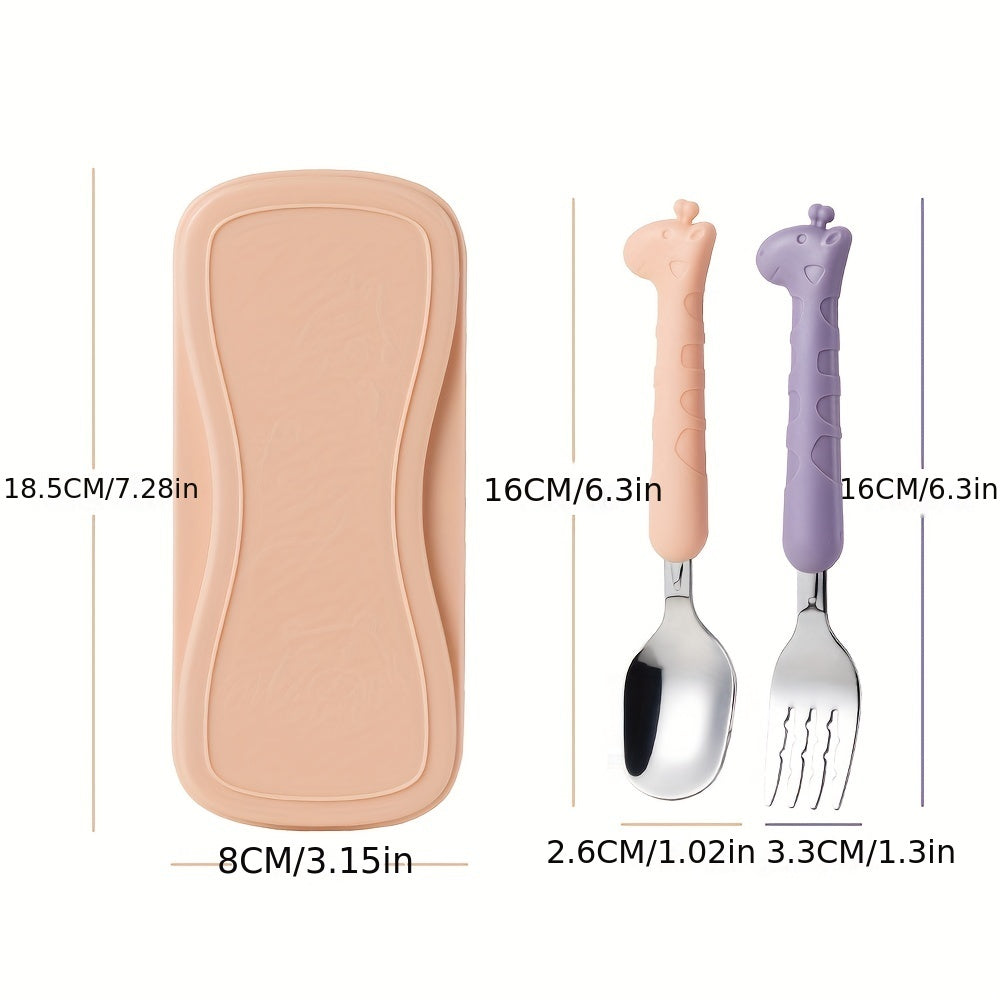 Child-Safe Stainless Steel Utensil Set for Toddlers with Travel Case BPA-Free Silverware