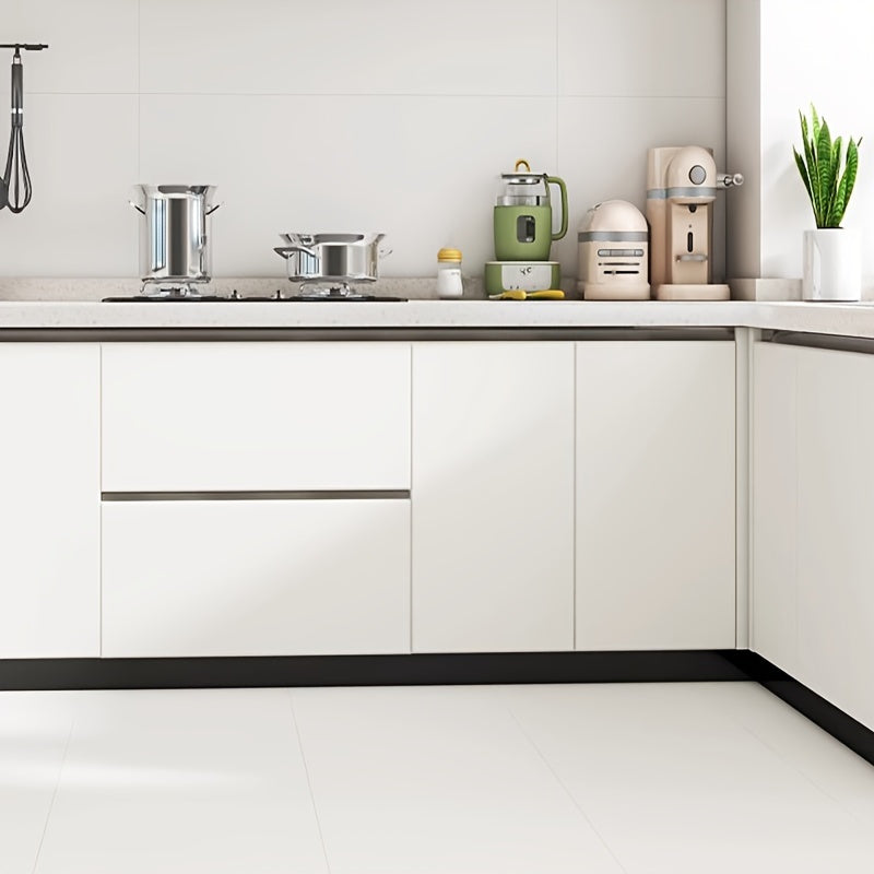 White Marble Look Self-Adhesive Kitchen Wallpaper Waterproof Resistant PET Furniture Decal