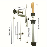 Не нужно электричества с этим профессиональным набором для заточки ножей, который включает фиксированный кронштейн, конструкцию из цинкового сплава, точильный камень и ручной инструмент для заточки домашних ножей.