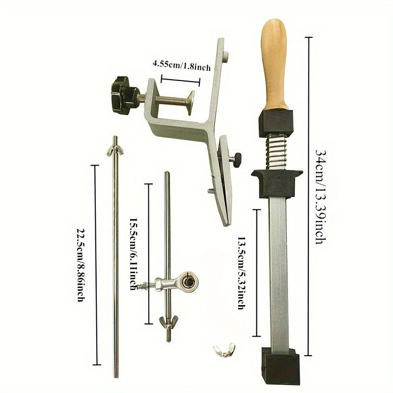 Не нужно электричества с этим профессиональным набором для заточки ножей, который включает фиксированный кронштейн, конструкцию из цинкового сплава, точильный камень и ручной инструмент для заточки домашних ножей.