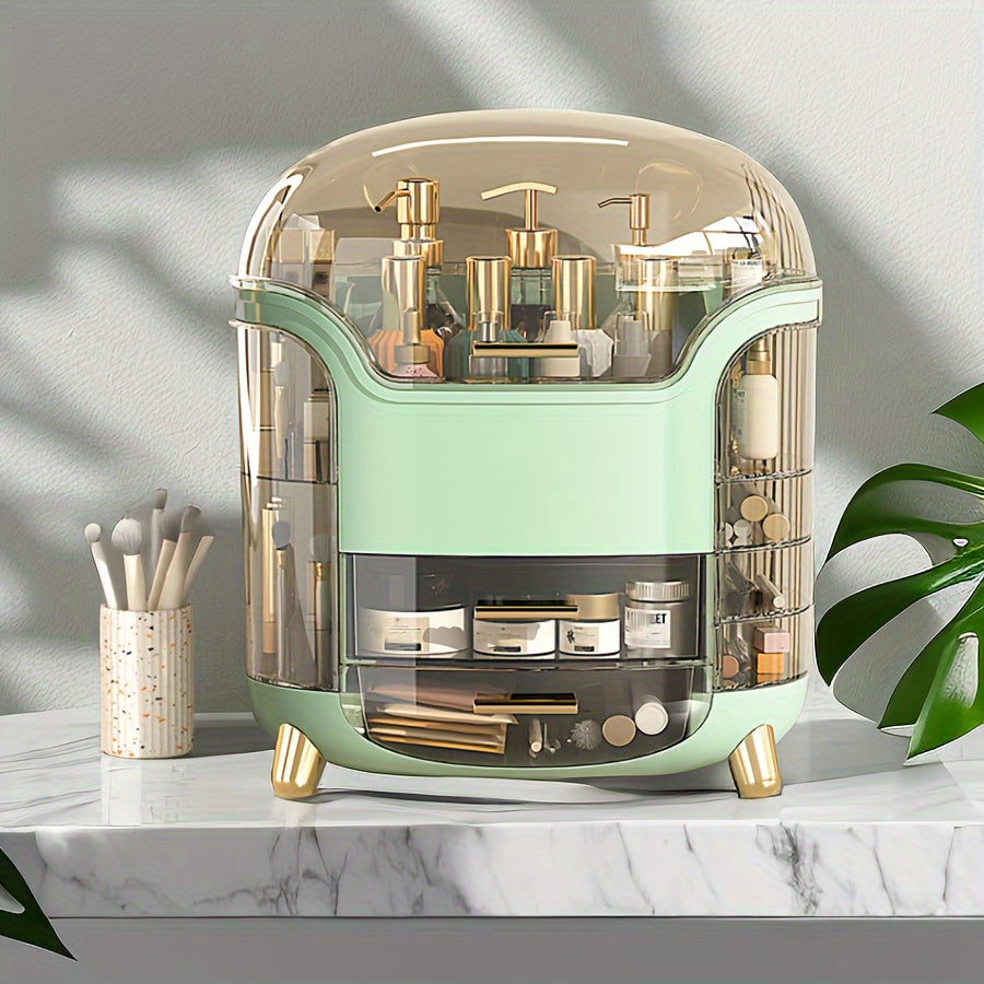 Cosmetic Storage Box with Dust-Proof Design for Makeup Skincare Jewelry Organizer