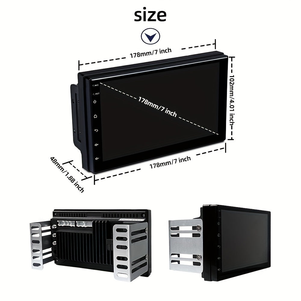 Android 11 Car Stereo System with 8 Core Processor 6GB RAM 128GB ROM 17.78cm QLED Screen GPS WiFi 4G/5G Wireless DSP AHD Camera