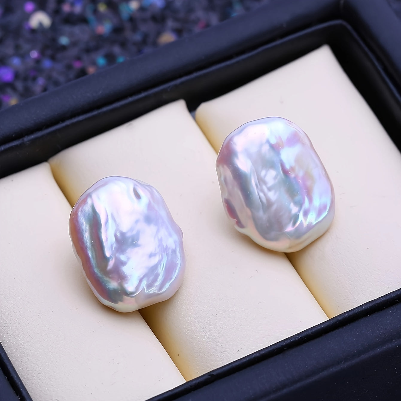 Freshwater Pearl Stud Earrings for Women Modern Baroque Design Suitable for Special Occasions