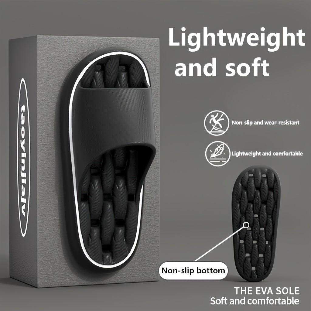 Men's EVA Home Shoes Slip-On Comfortable Leak-Proof Solid Color