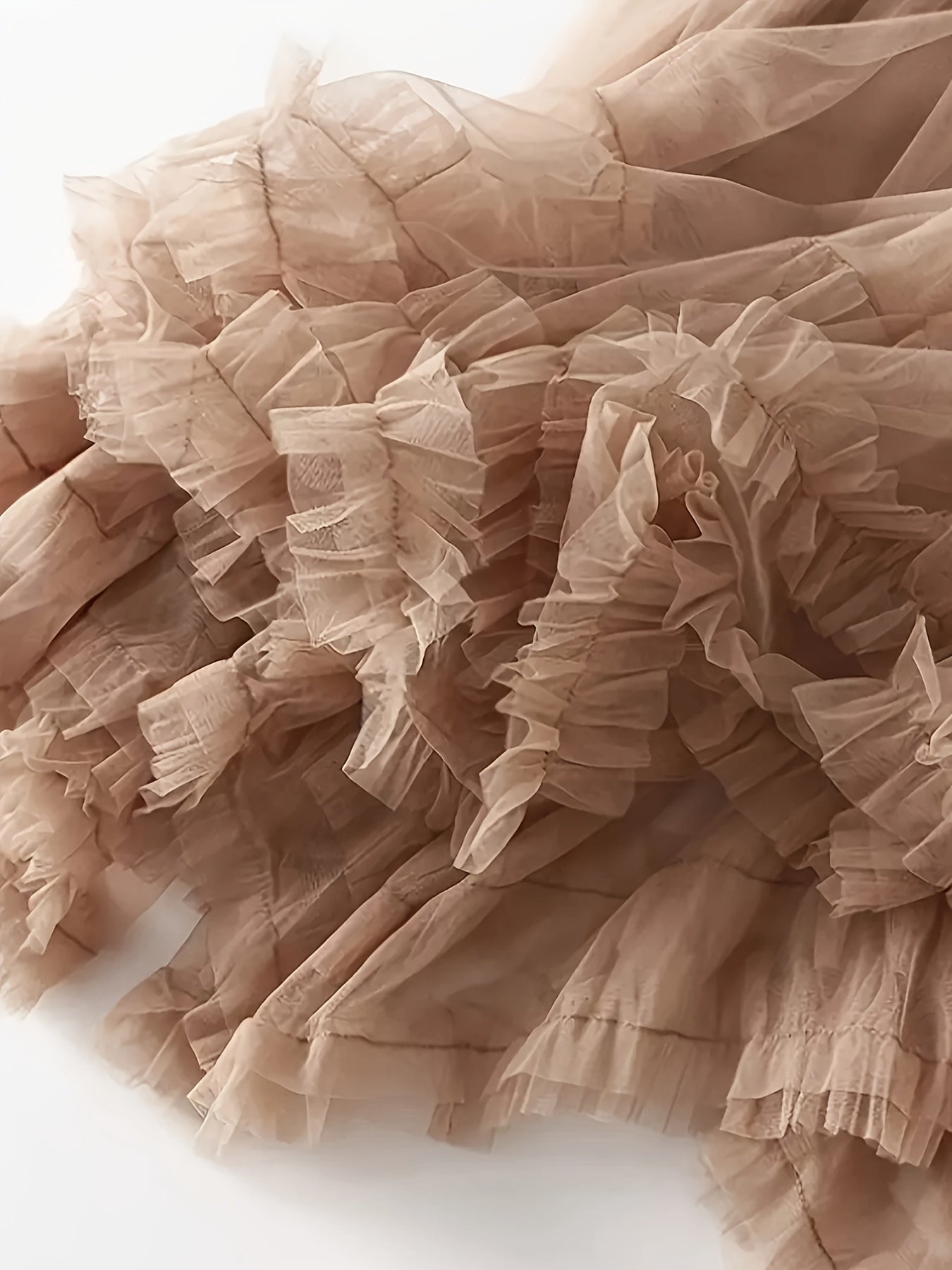 Women's High-Waisted Mesh Flared Skirt with Slimming Effect and Flowy Design