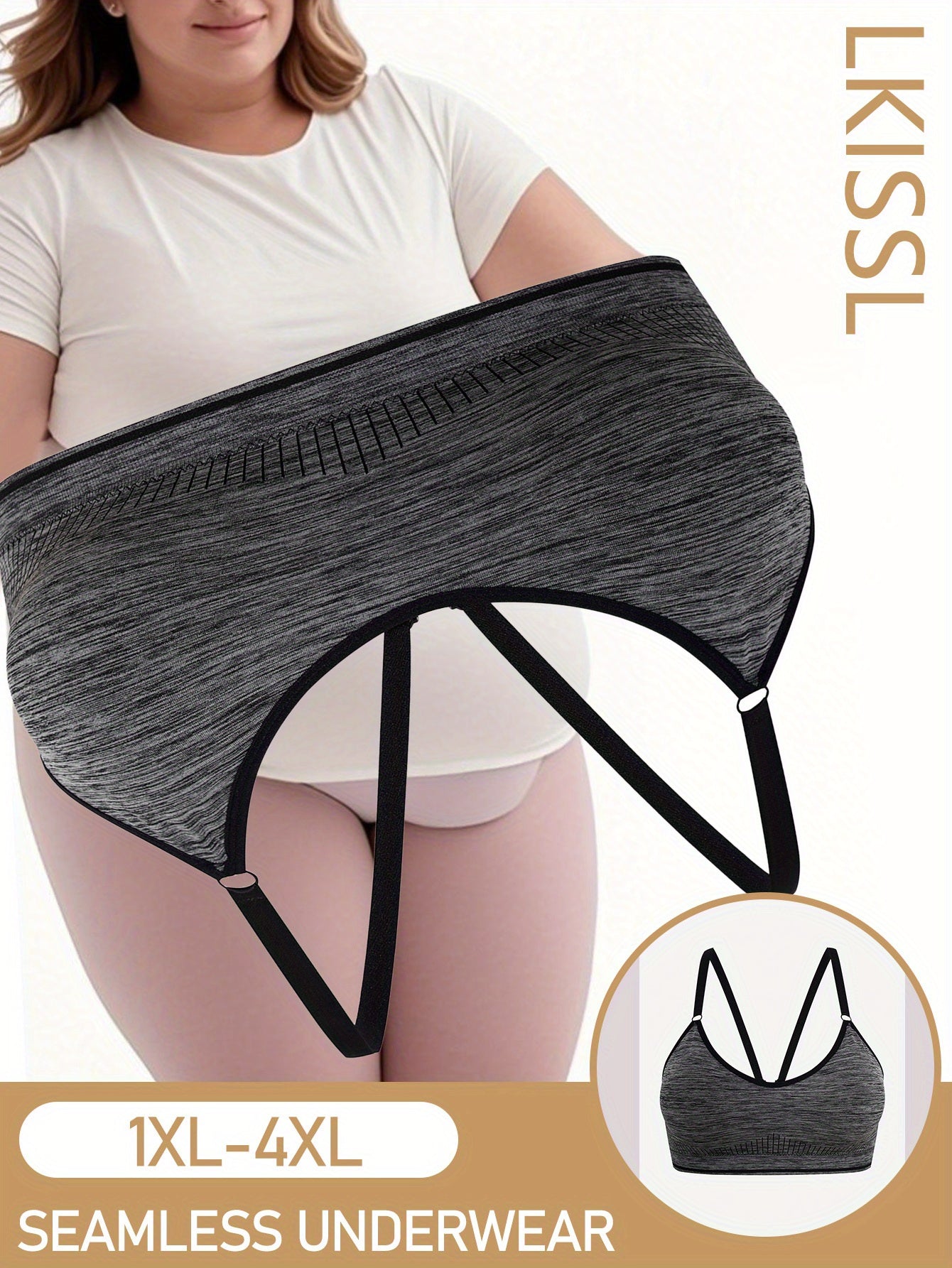 Plus Size Women Seamless Sports Bra Breathable Supportive Yoga Casual