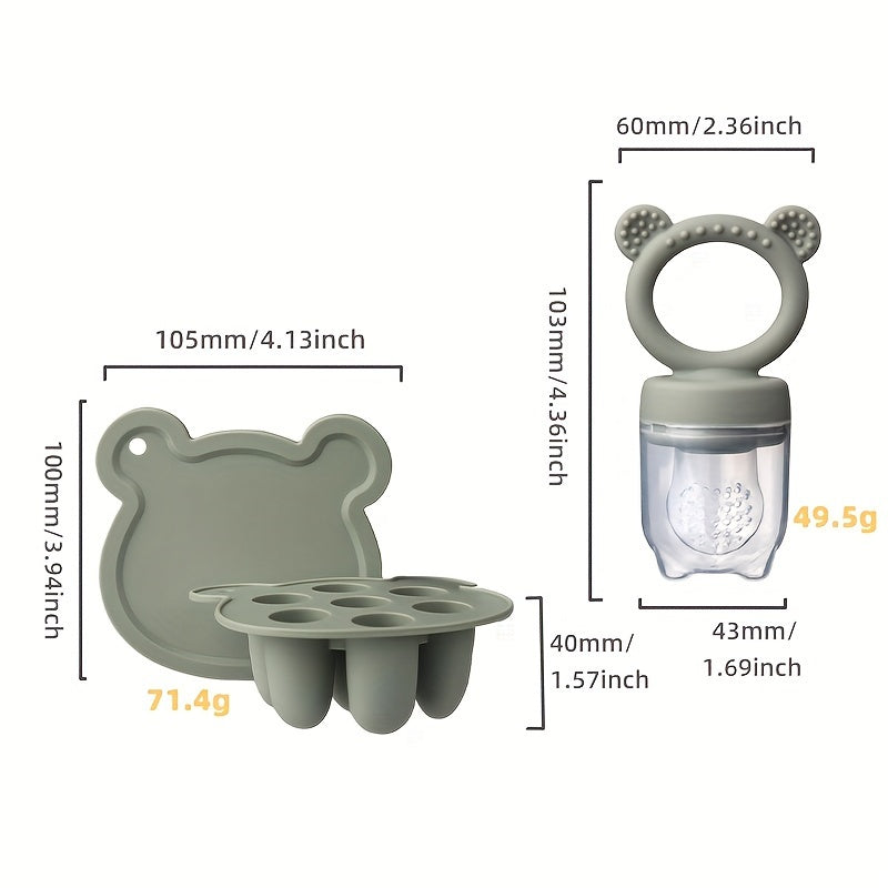 Ice Tray for Kids Little Bear Bites Silicone Reusable Mold