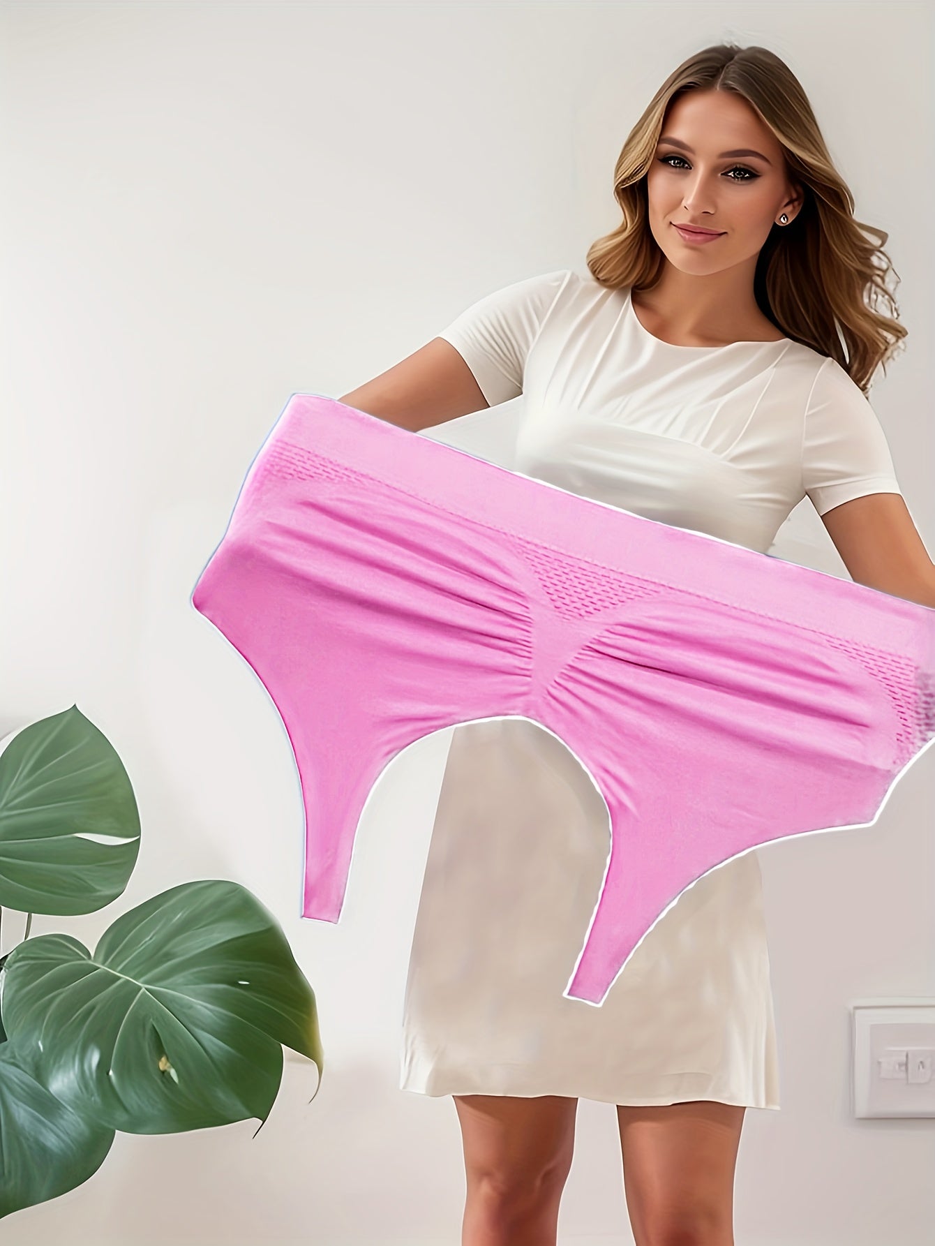 Plus Size Womens Seamless Sports Bra Double-Layer Shock-Absorbing Breathable Yoga Running Top