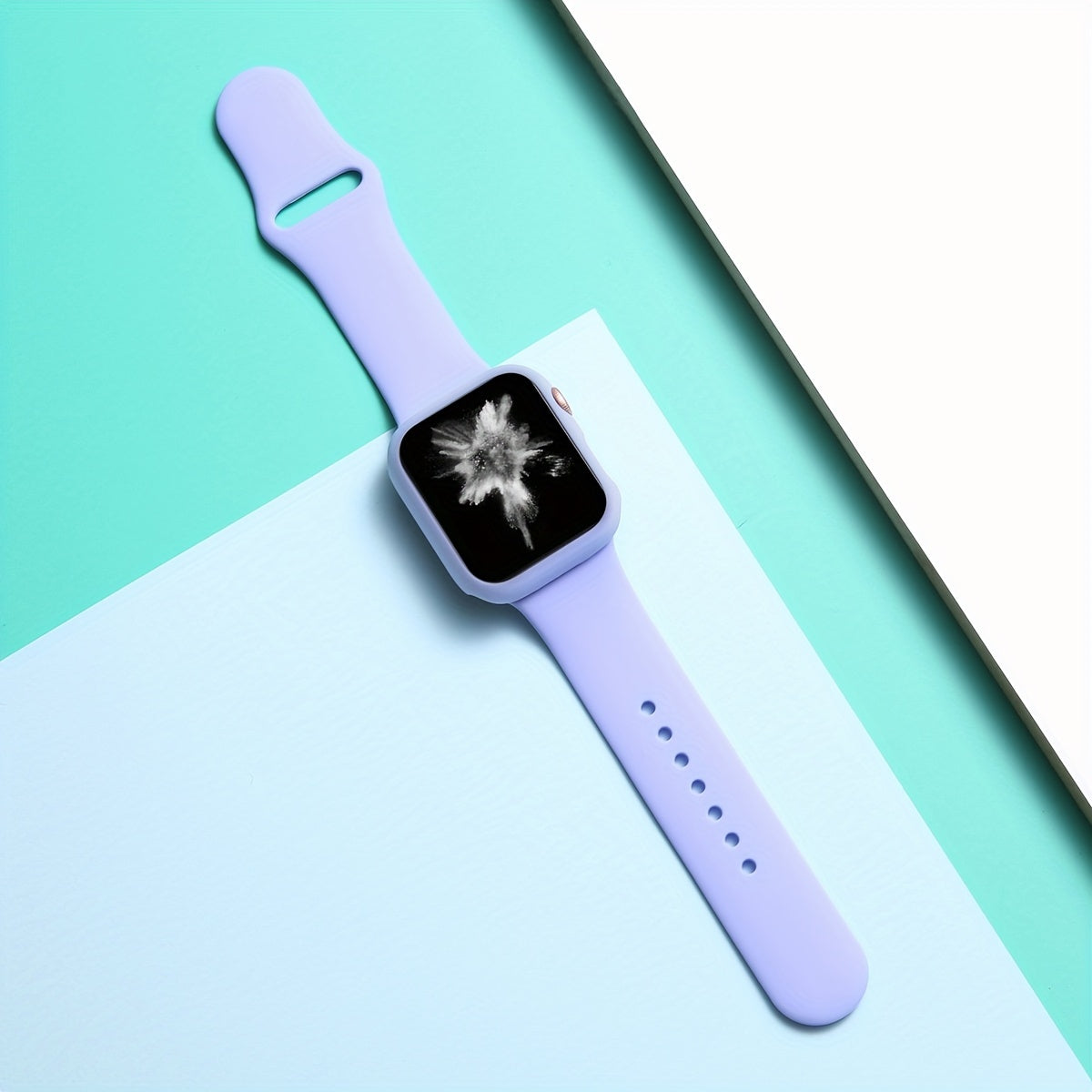 Silicone Watch Strap and Tempered Glass Case Set for Men Women Compatible with Apple Watch Series 38mm 40mm 41mm 42mm 44mm 45mm 49mm