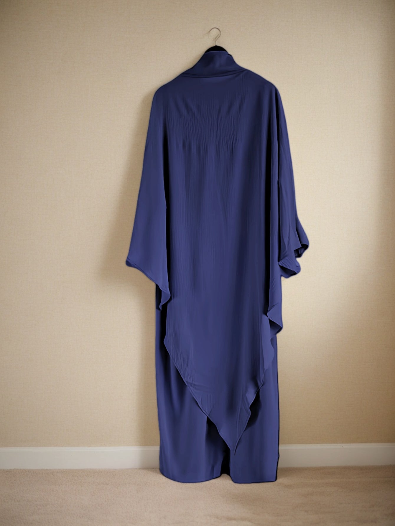 Women's Plus Size Polyester Maxi Abaya Kaftan Long Sleeve Casual Dress