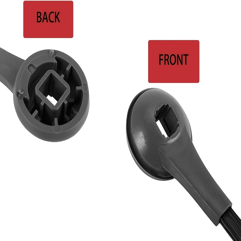 10 dona Robot changa qismlari, Shark IQ R101AE RV1001AE uchun qora plastmassa qirrali cho'tkalar