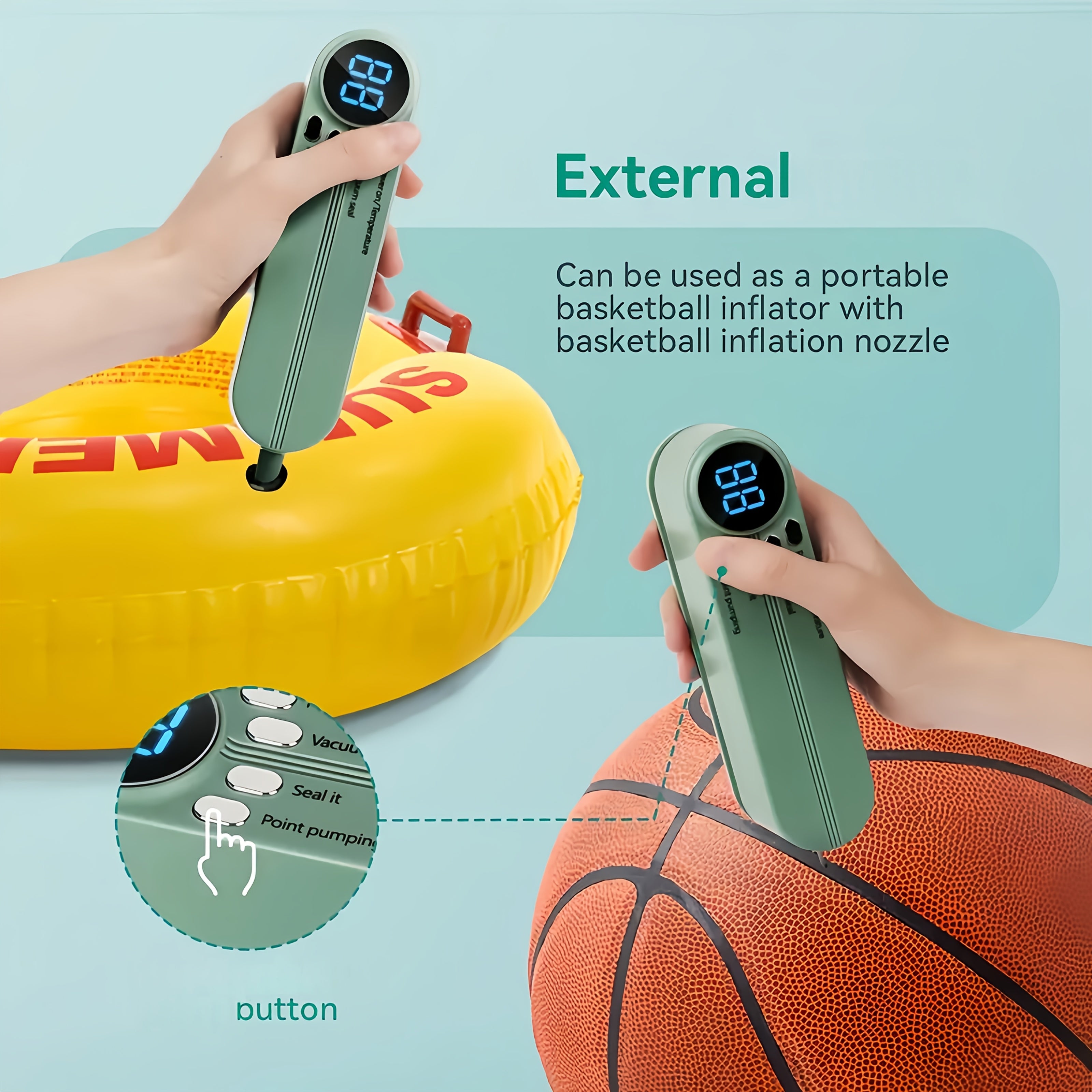 Qoʻlda boshqariladigan va USB orqali qayta zaryadlanadigan batareyali portativ vakuum yopishtiruvchi oshxona uchun