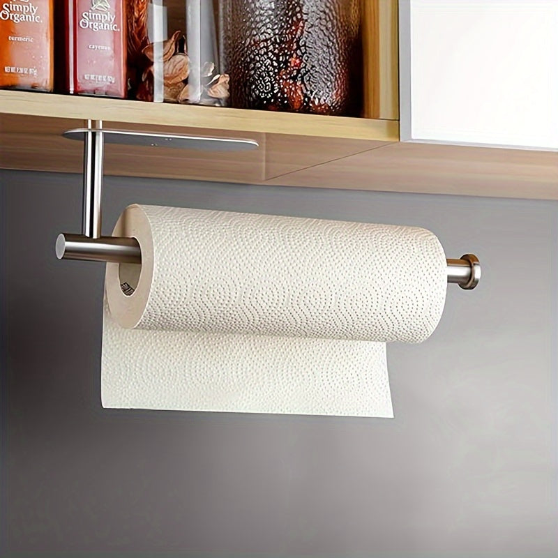 Paper Towel Holder Under Cabinet Mount Stainless Steel Kitchen Bathroom Organizer