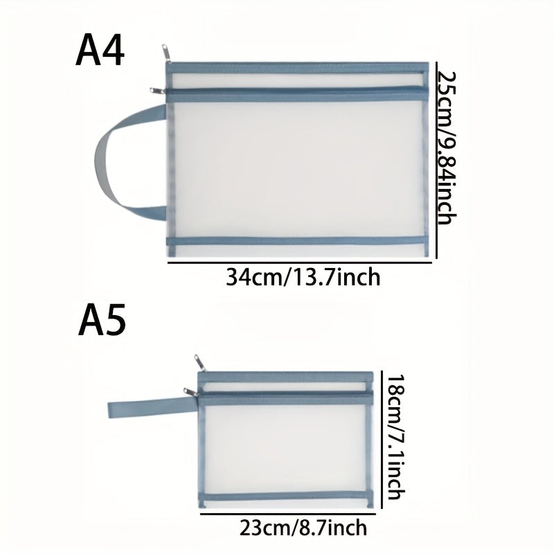 10-Pack Mesh Zipper Pouches for Books and Storage Breathable Nylon See-Through Multi-Color