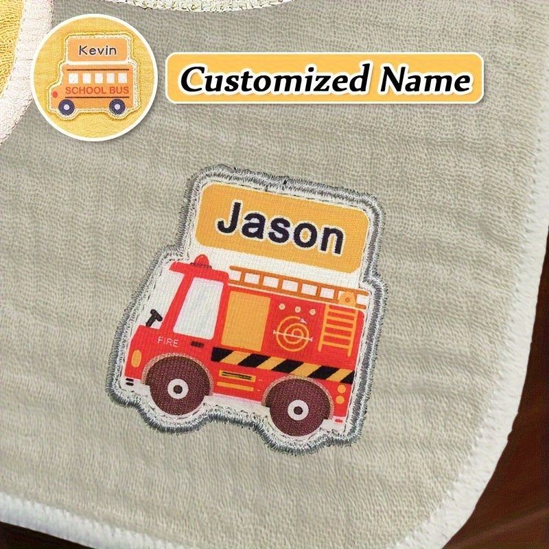 Набор из 3 персонализированных детских полотенец - изготовлены из сверхмягкой, супер впитывающей марли с очаровательными мультяшными узорами различных цветов