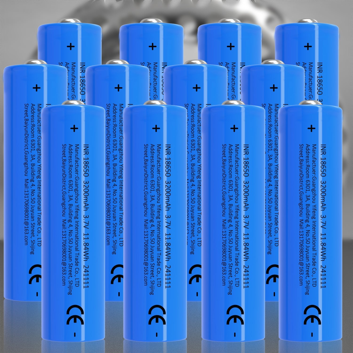 Rechargeable 18650 Battery 3.7V Button Top for Flashlights Headlights Solar Lights