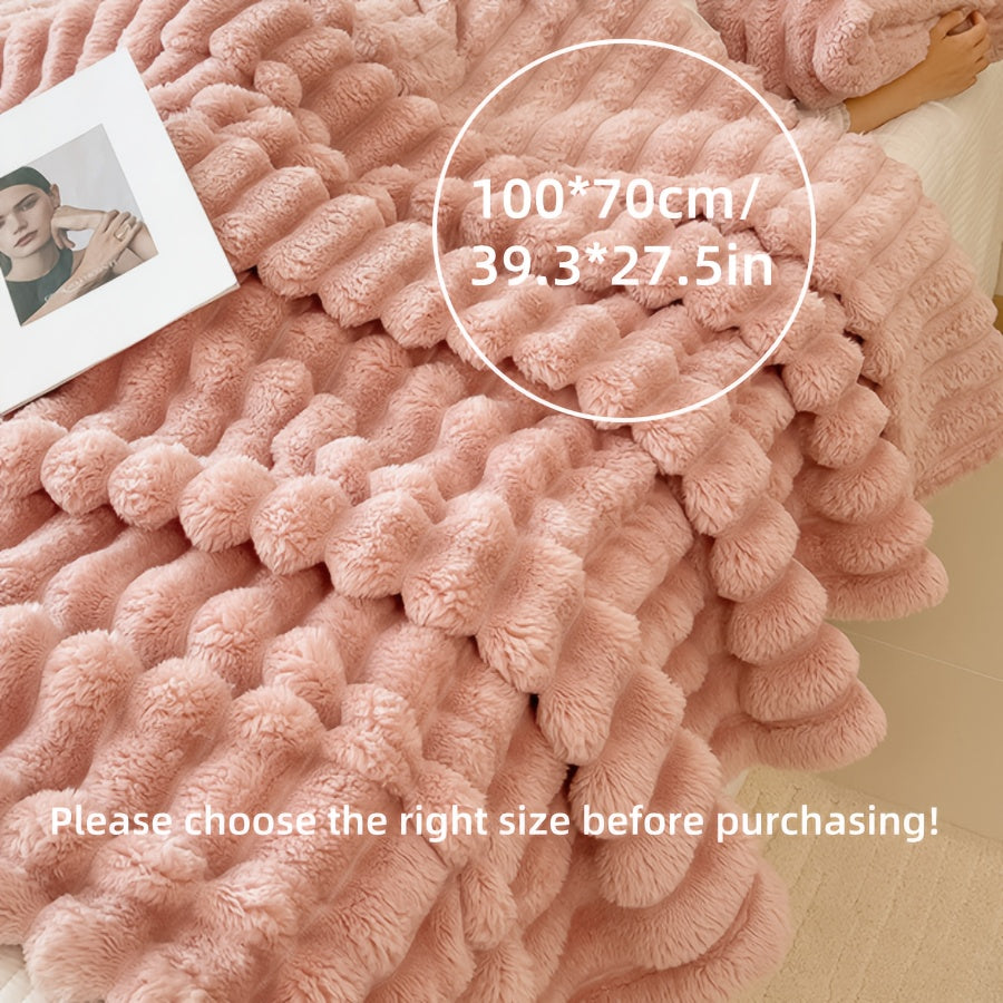 Yumshoq, mashinada yuviladigan itlar uchun bej rangli, chiziqli ko'rpa, kichikdan katta zotlargacha, ichki foydalanish uchun, 71.12 sm x 101.6 sm.