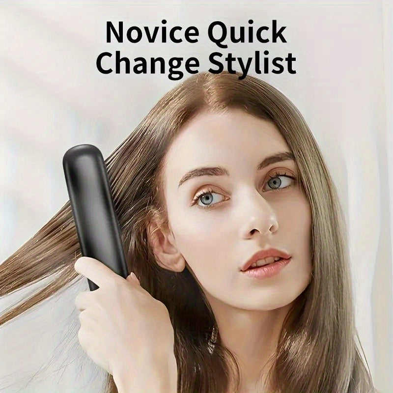 Wireless USB rechargeable hair straightener for women 3-speed temp adjustment LED display