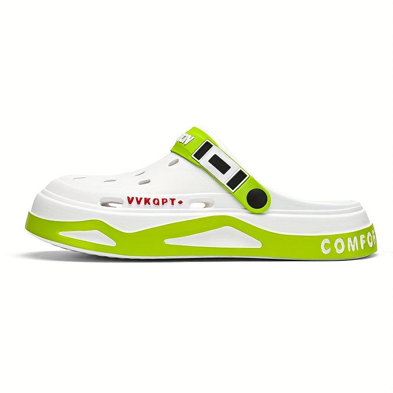 Unisex EVA Slides with Graphic Pattern Soft Sole Breathable Insole Outdoor Wear