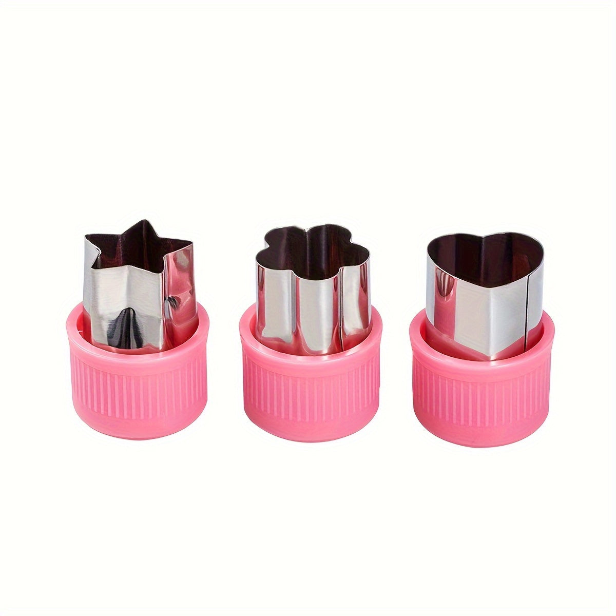 Fruit and Vegetable Cutting Mold Set, Stainless Steel, 3 or 9 Pieces