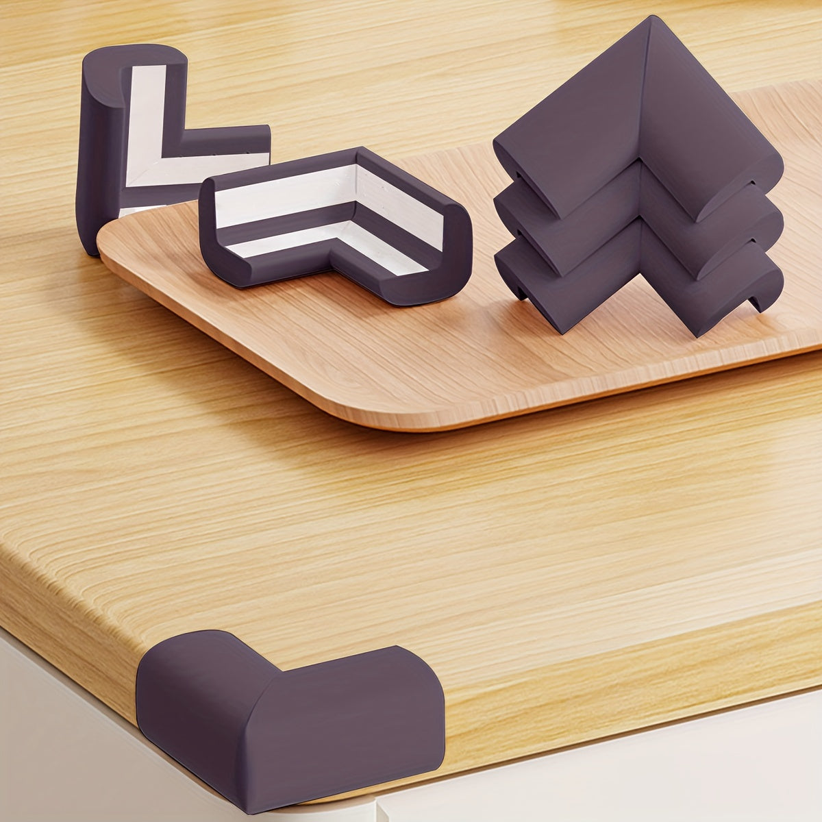 10 Pieces NBR L-Shaped Corner Guards for Table Edge Safety and Bed Protection