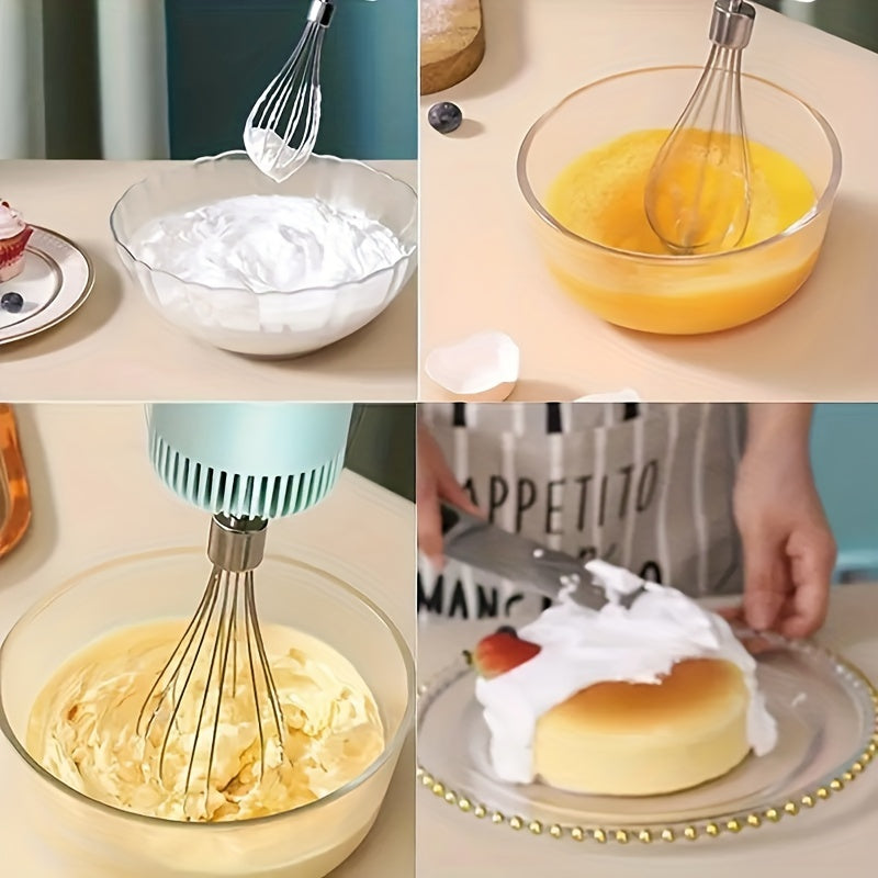 Picador de ajo eléctrico recargable por USB, batidora de mano para cocina y repostería