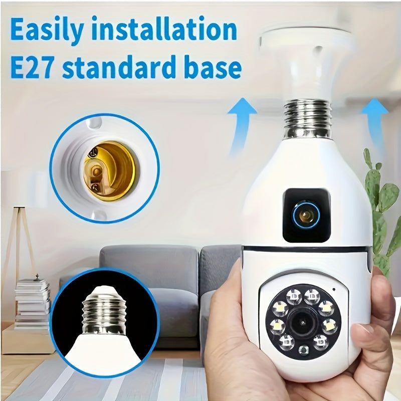 Wireless Security Camera with Dual 1080p HD Cameras Two-Way Audio Motion Detection for Home Office Shop