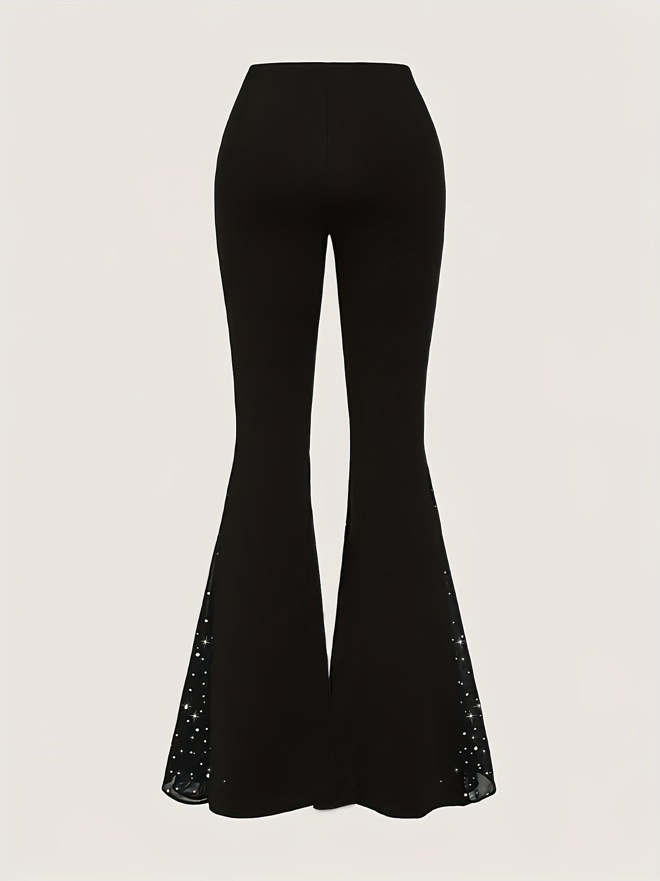 Women's Black Flare Leg Pants Slim Fit Comfortable Stylish Casual