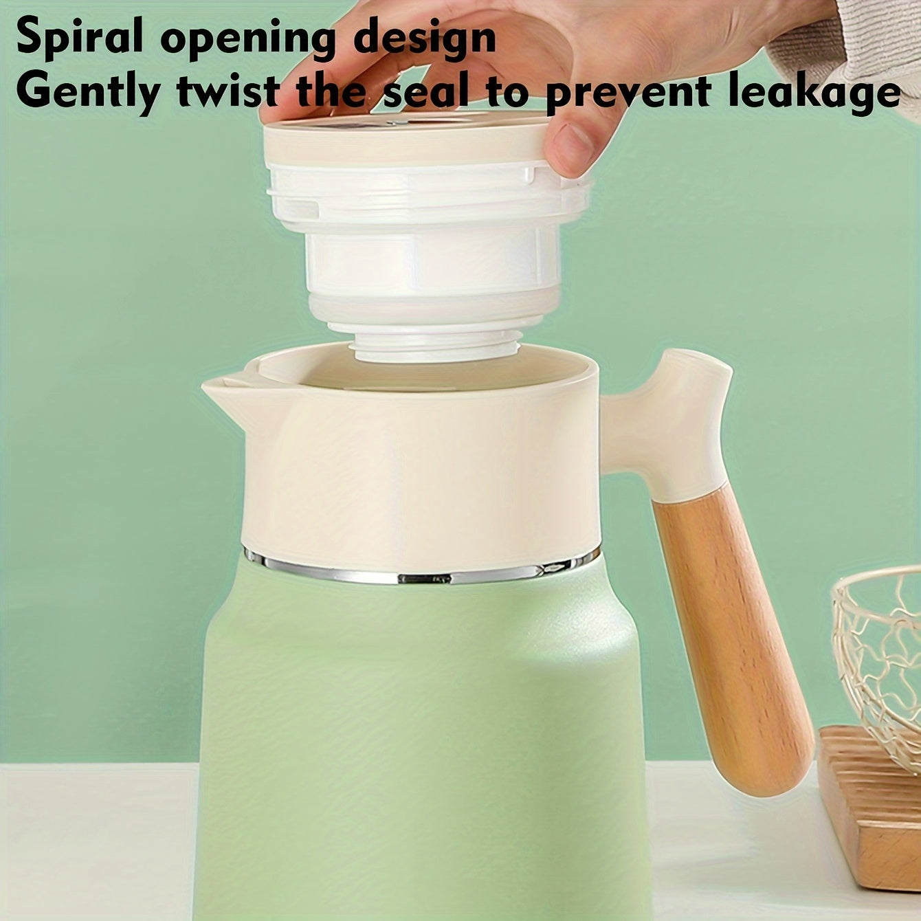 Stainless Steel 1.5L Double-Wall Vacuum Insulated Carafe Hot Water Dispenser