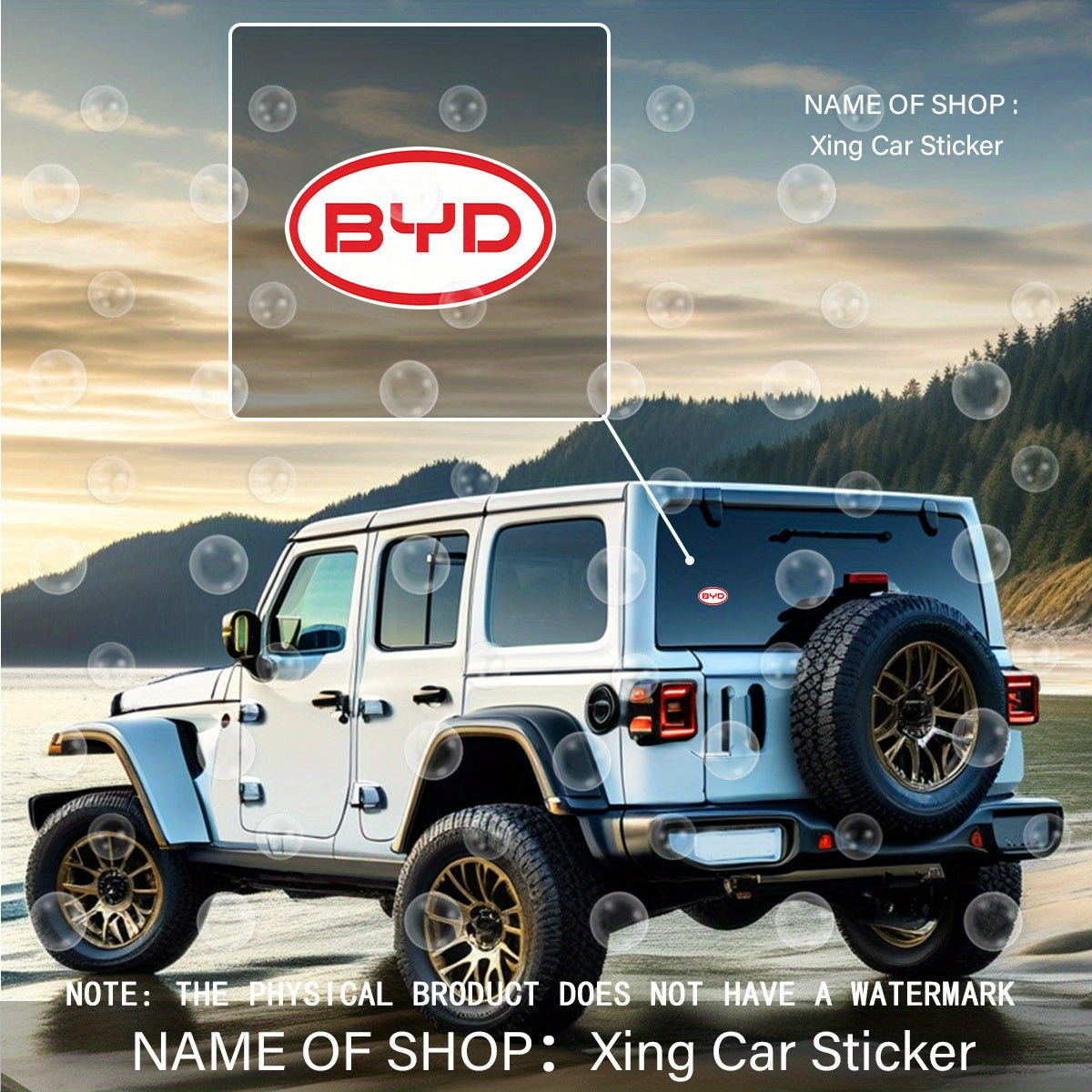 Waterproof Vinyl Sticker Scratch-Resistant Decal for Cars Laptops and More