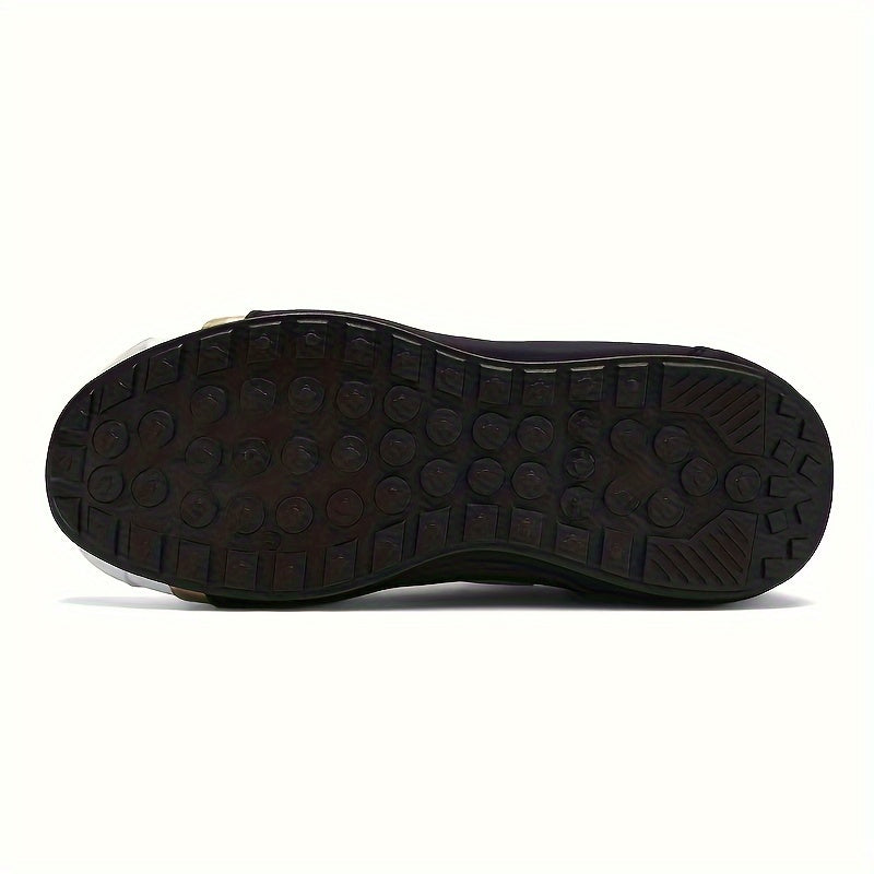 Men's Color Block Sneakers with Soft Non-Slip Sole for Casual Outdoor Activities