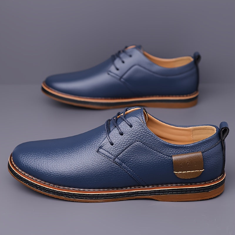 Men's Breathable Lace-Up Shoes for Office Wear with Rubber Sole