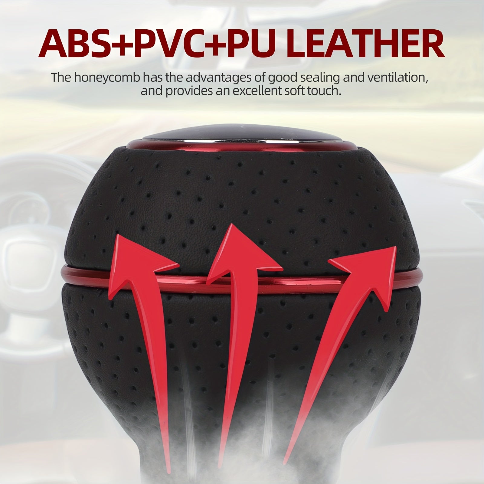 Универсальная алюминиевая кожаная рукоятка переключения передач с ручным управлением, 5-скоростная, с адаптерами