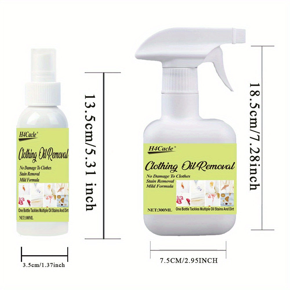 Multi-Action Stain Remover Spray 1 Fl Oz, Low Odor Citric Acid Degreaser for Fabric