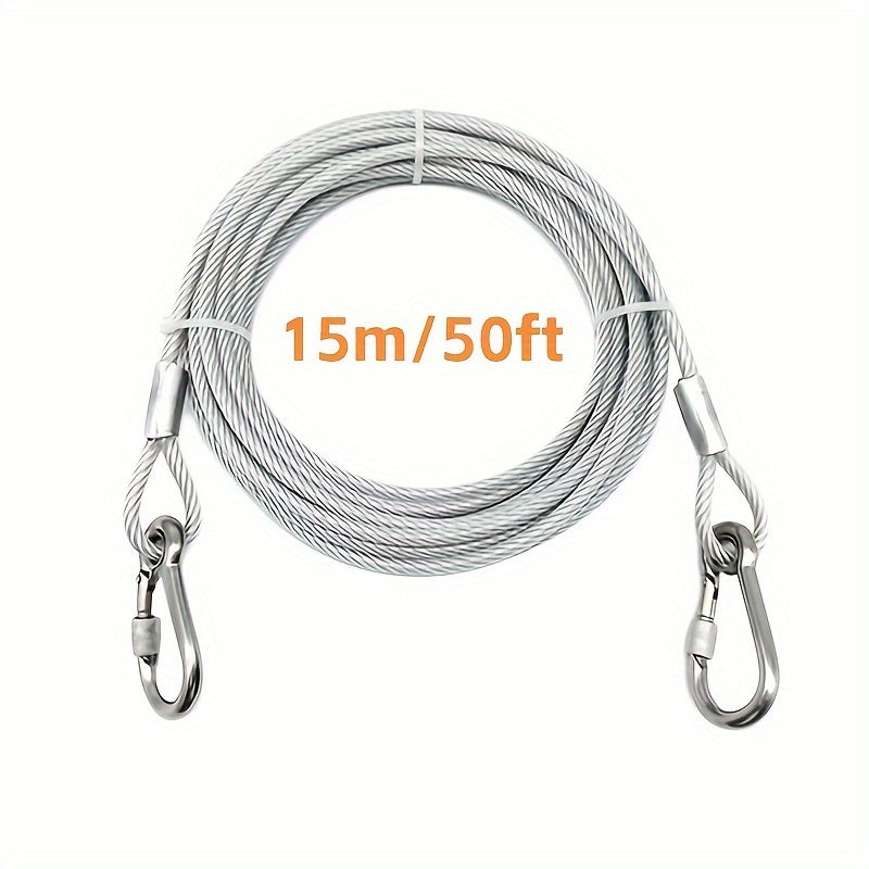 Stainless Steel Dog Cable 3 4.6 9 15 Meters Durable Tie Out Rope