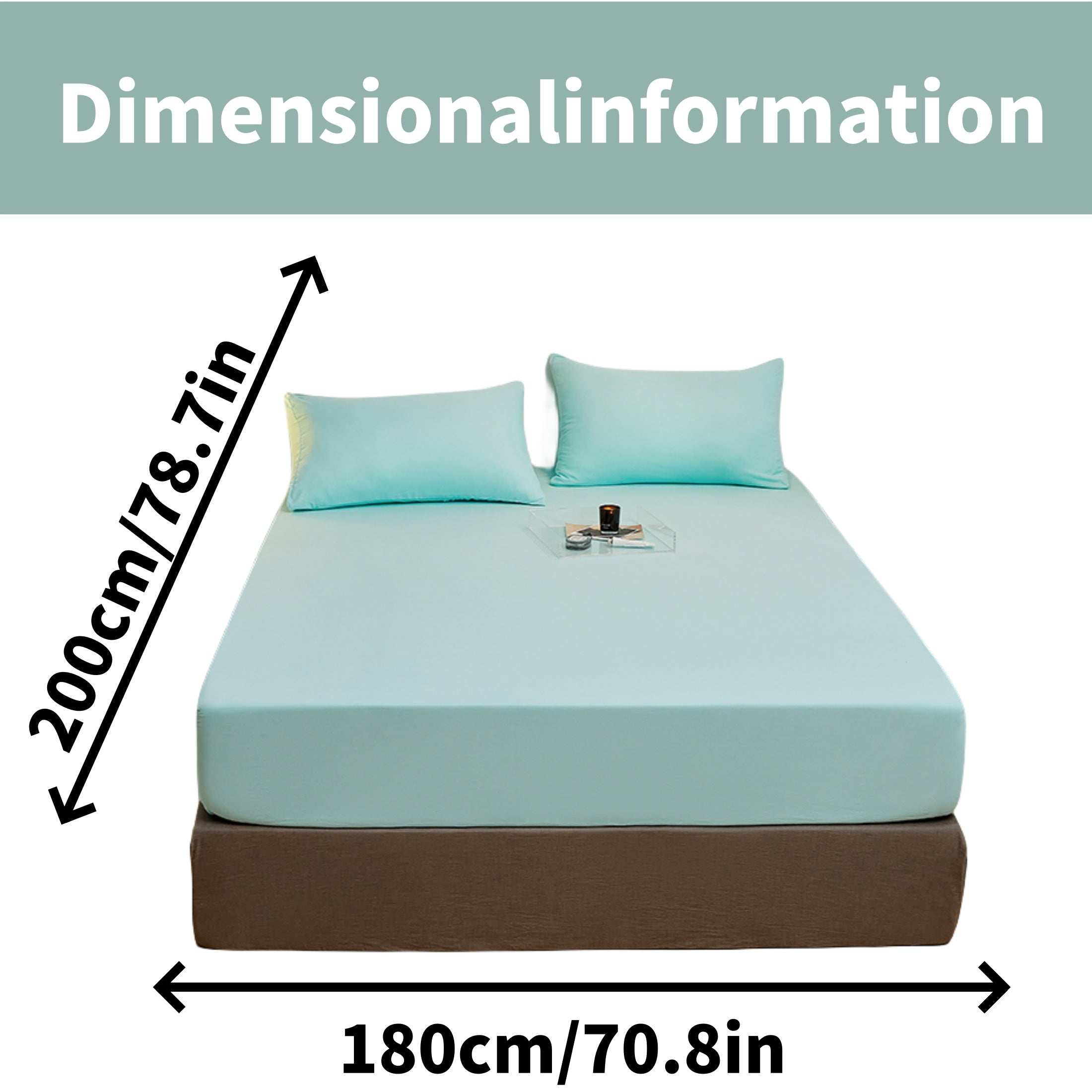 Juego de sábanas ajustadas de poliéster cepillado con 2 fundas de almohada, con bolsillo profundo, ropa de cama