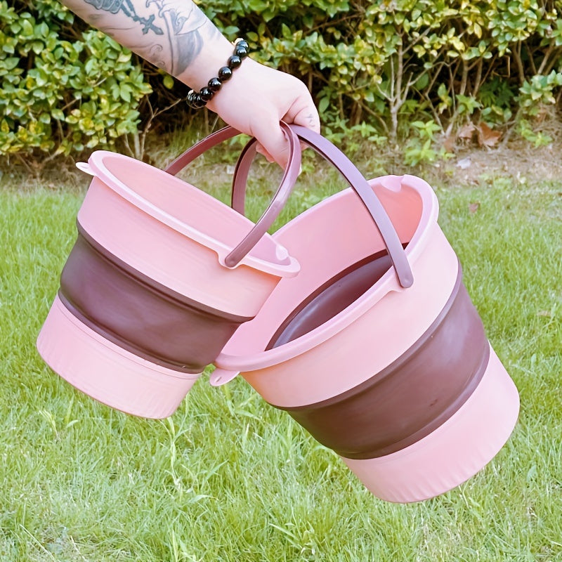 Telescopic Folding Bucket Multi-Use Collapsible Plastic with Handle for Fishing Car Wash