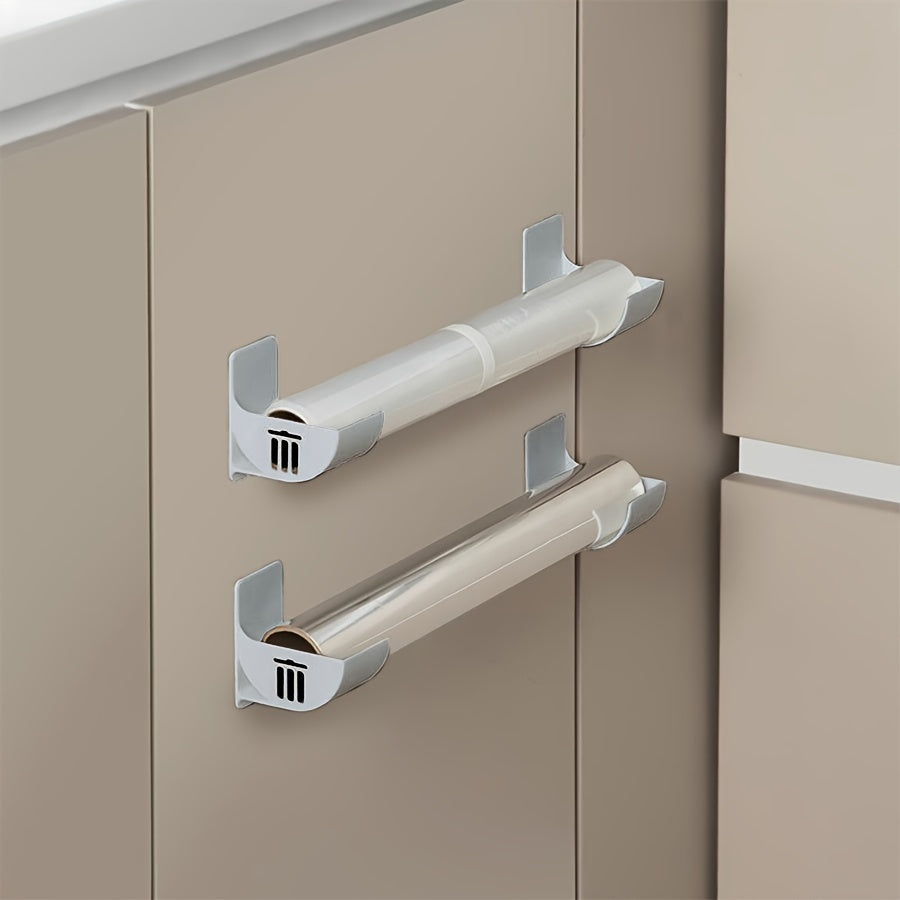 Kitchen Storage Racks Set of 4 No-Drill Food-Safe Plastic Organizers for Cabinets and Fridges