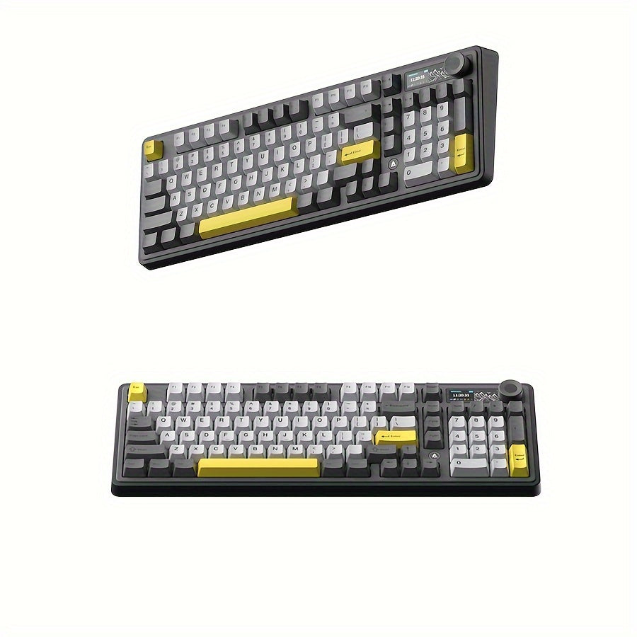 98-Key RGB Mechanical Gaming Keyboard Wireless 2.4G 5G with Volume Knob TFT Display